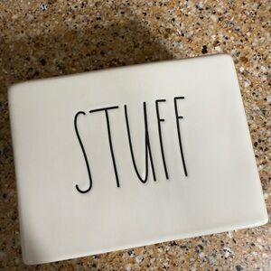 SOLD OUT
Rae Dunn Storage Box with 'STUFF'